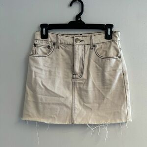 Cream Skirt in Jean Style. Size S (2/4)